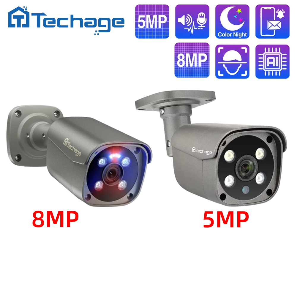 Home Cinema Outdoor - كاميرا Techage 8MP 5MP 4MP POE
