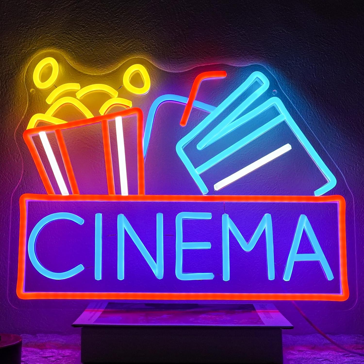 Home Cinema Night - سينما النيون USB بالطاقة LED عكس