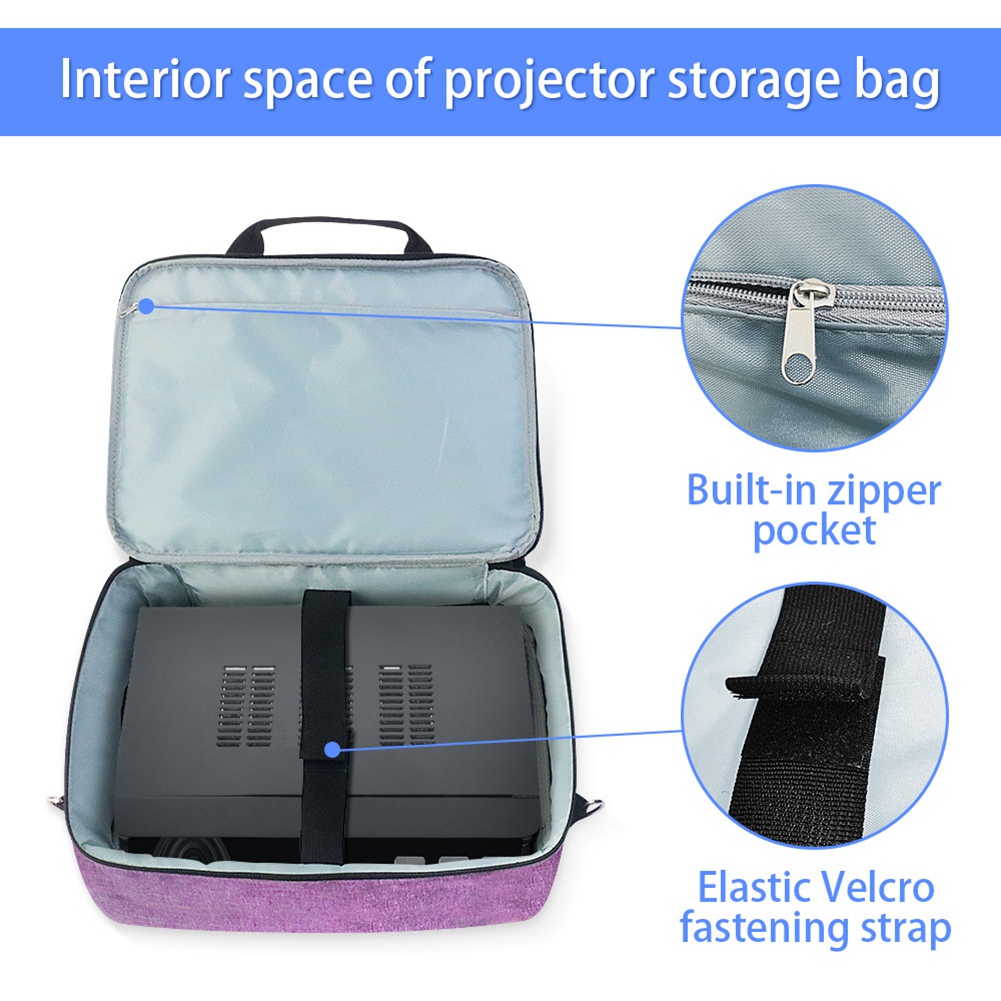 Projector Carrying Bag - حقيبة جهاز العرض مع جيوب لتخزين