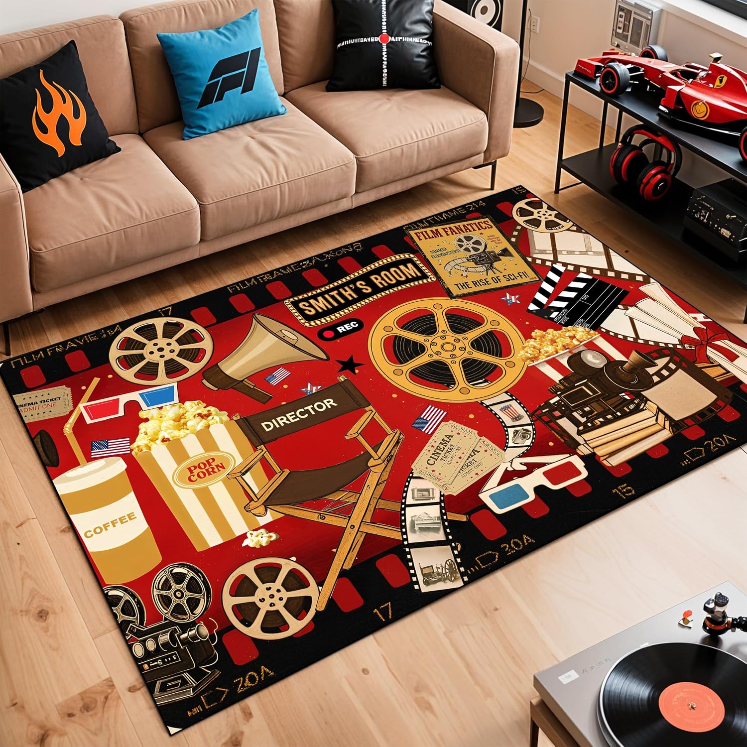 سجادة مخصصة بتصميم السينما، بس - مراجعة Home Cinema Night وسعره