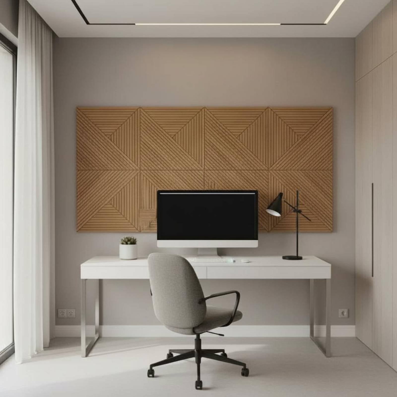 لوحة عازلة للصوت بتصميم خشبي ت - مراجعة Acoustic Foam Panel وسعره