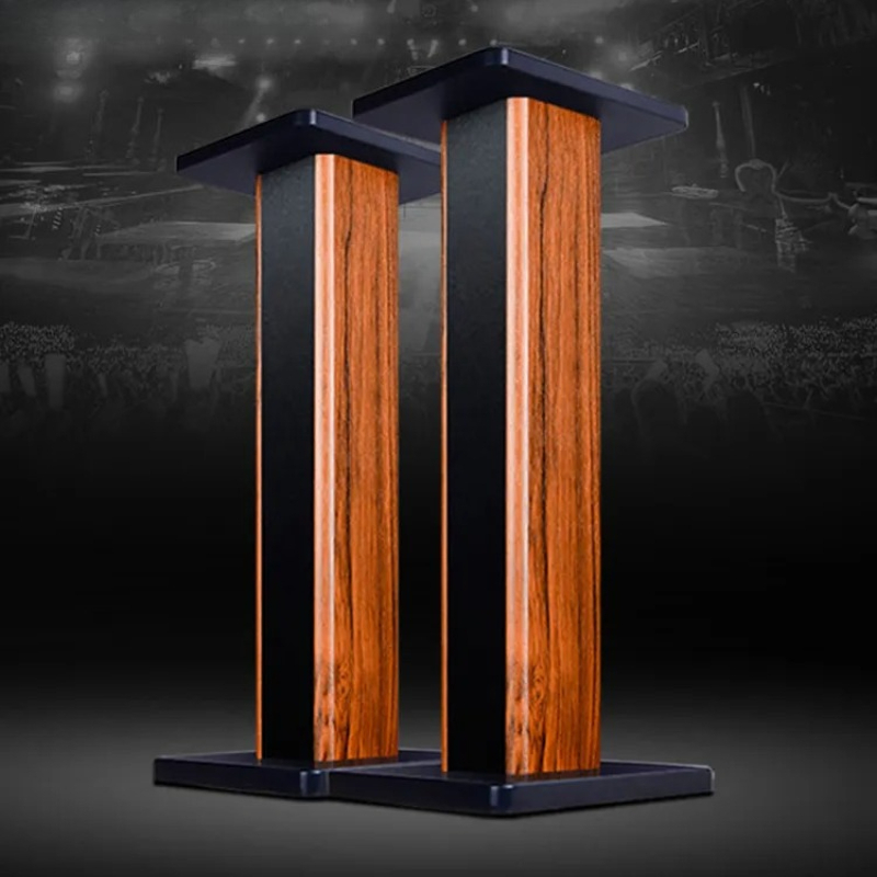 حامل سماعات خشبي صلب قائم على  - مراجعة Home Cinema Rack وسعره