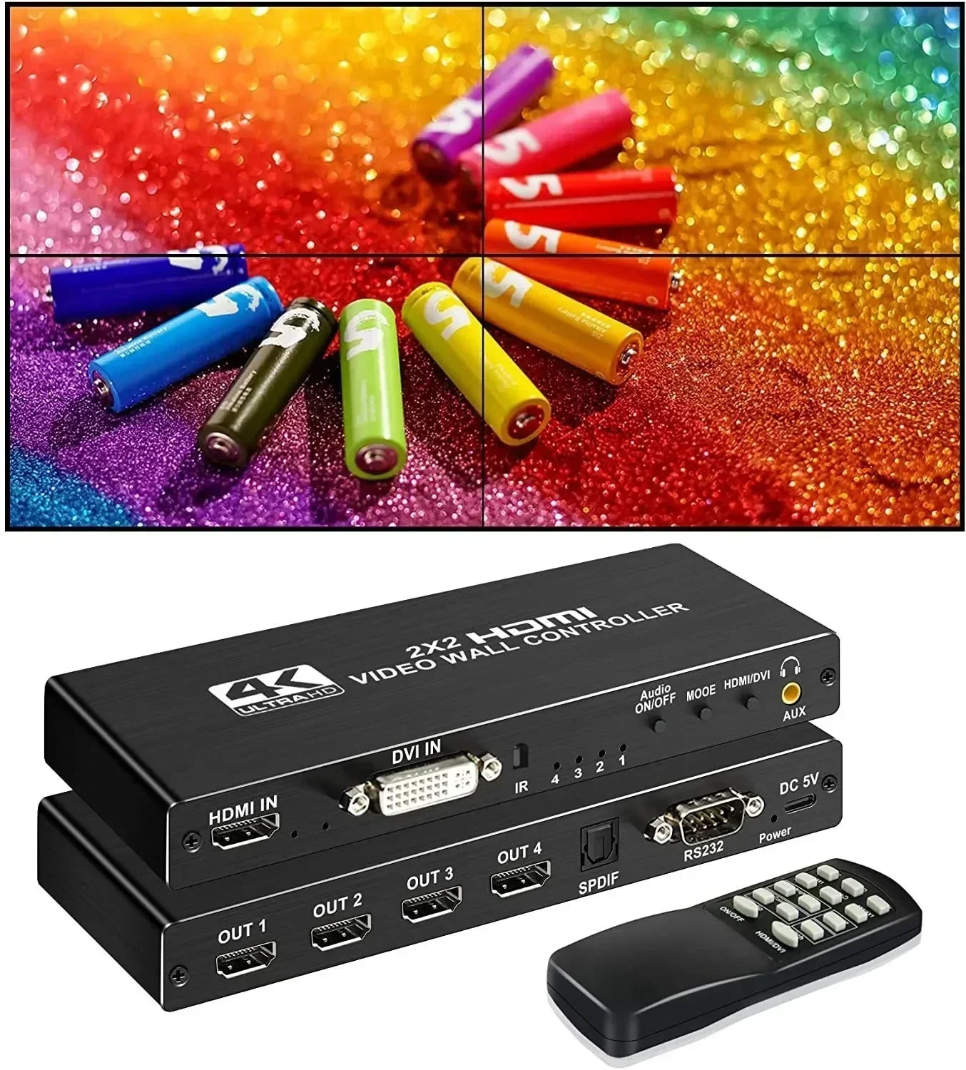 4K 3x3 وحدة تحكم جدار الفيديو  - مراجعة Home Cinema Video Processor وسعره