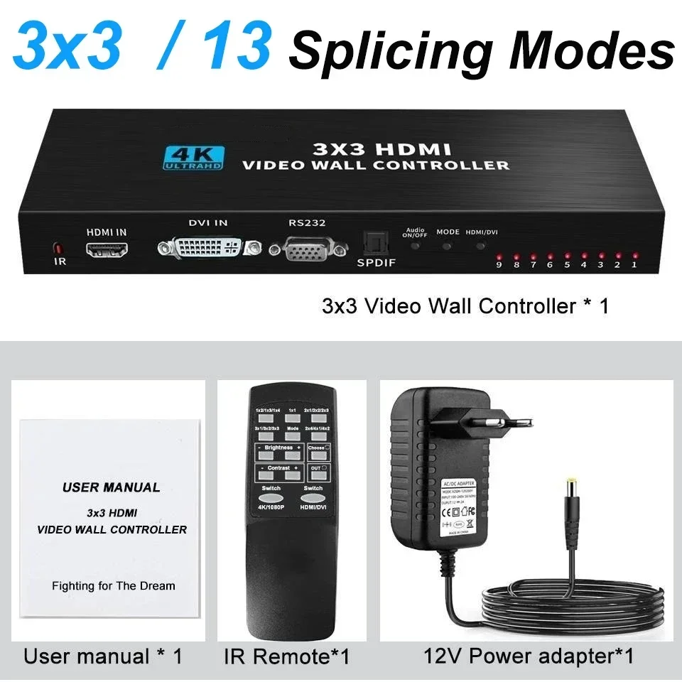 وحدة تحكم حائط فيديو HDMI ، مع - مراجعة Home Cinema Video Processor وسعره