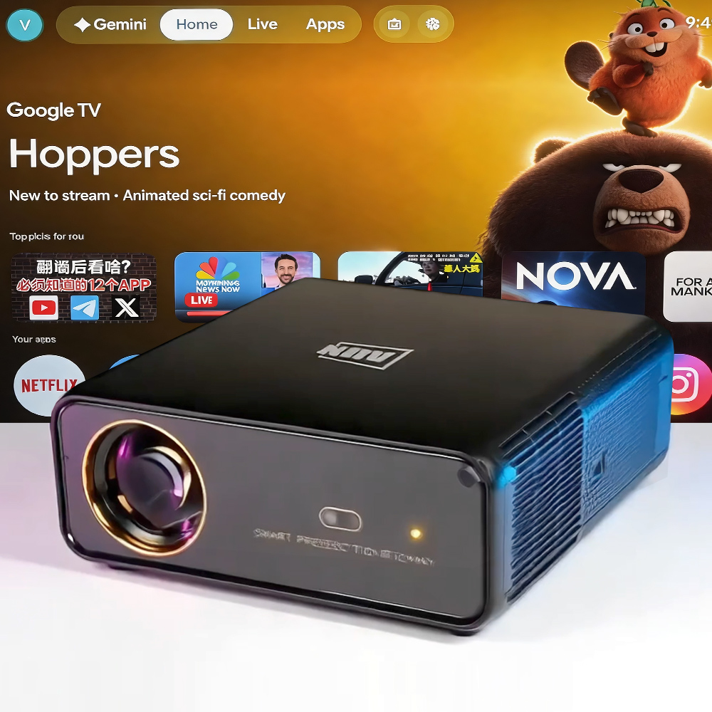جهاز عرض AUN U001 Pro بنظام أن - مراجعة Home Cinema Night وسعره