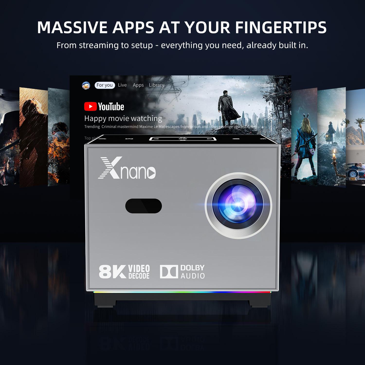 Xnano محمولة بروجيكتور ذكي الأ - مراجعة Home Cinema Rack وسعره