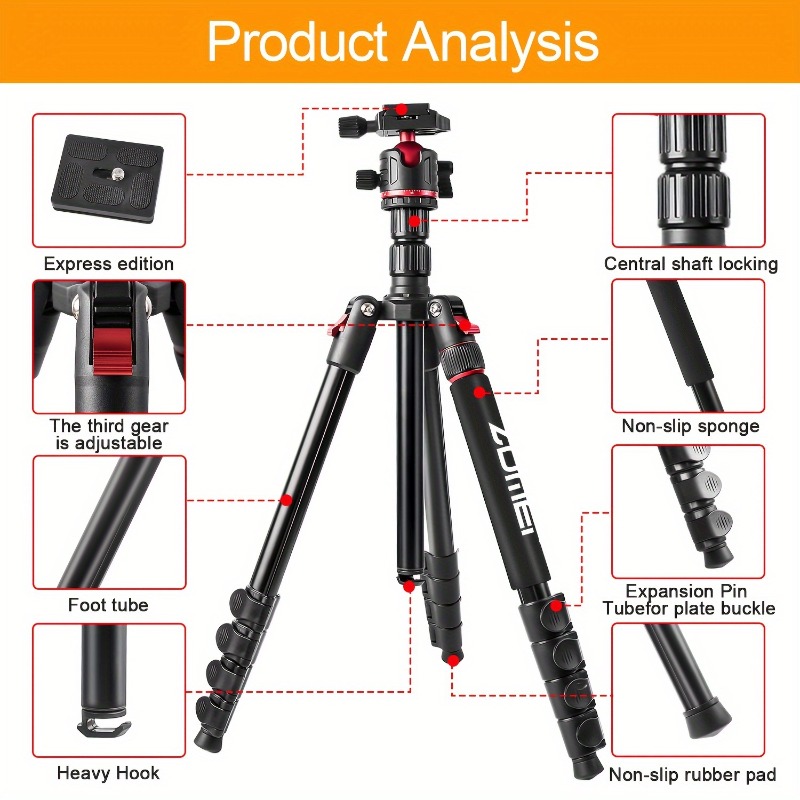 ZOMEI 78.7 بوصة/200 سم حامل ثل - مراجعة Projector Carrying Bag وسعره