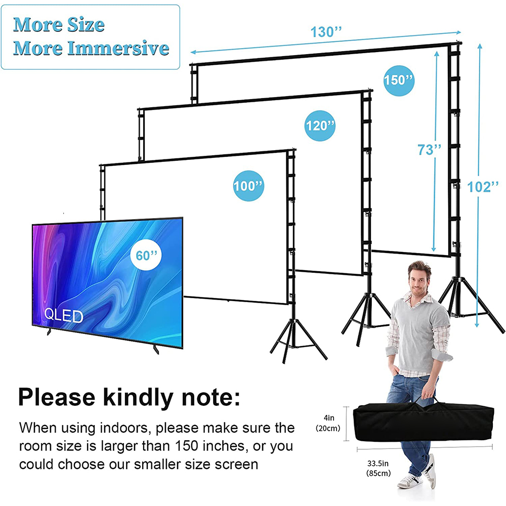 شاشة عرض VEIDADZ مع حامل ، خال - مراجعة Home Cinema Rack وسعره