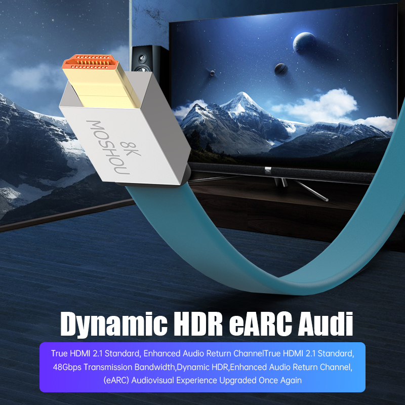 كابل MOSHOU HDMI 2.1 بسرعة 48  - مراجعة Hdmi Arc Cable وسعره