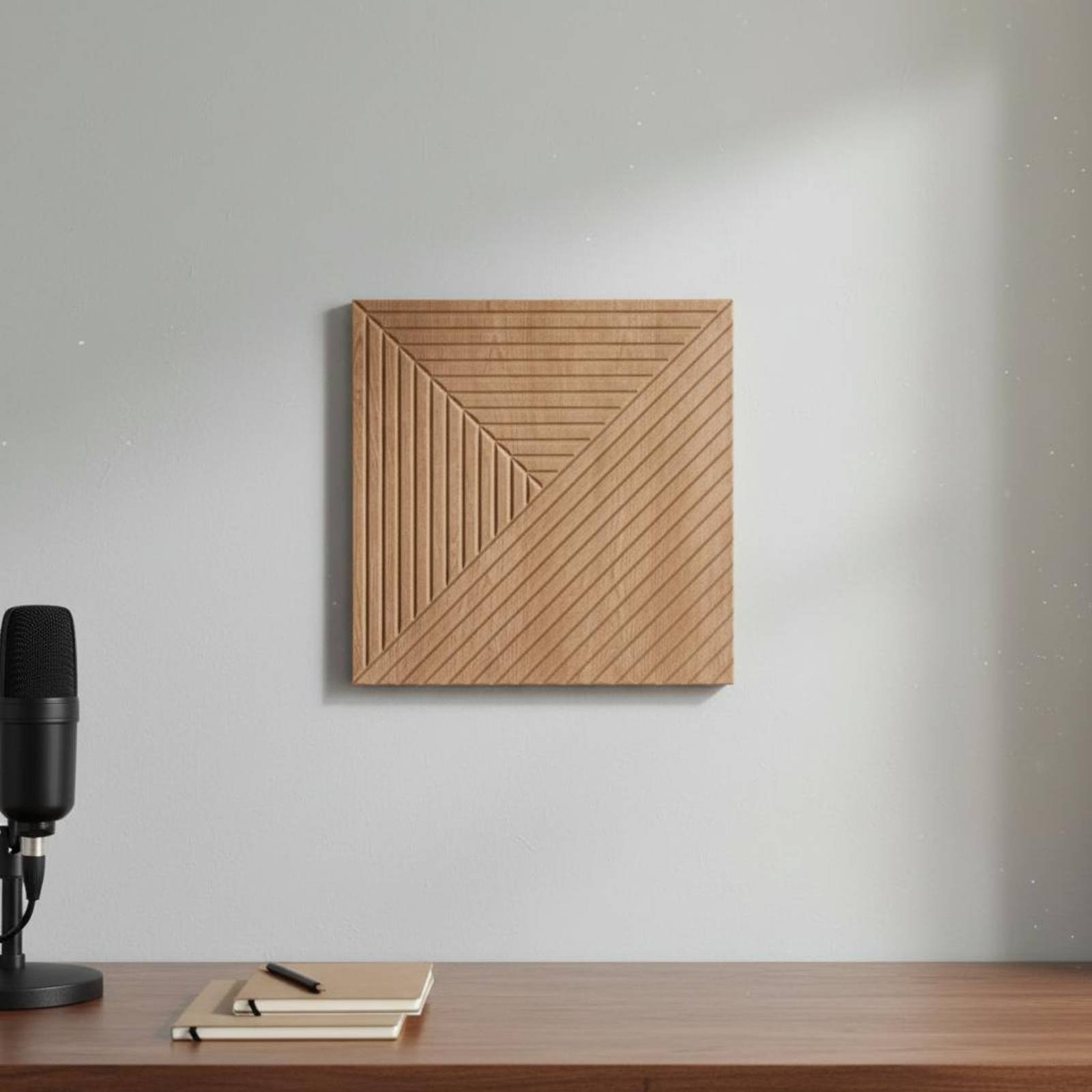 لوحة عازلة للصوت بتصميم خشبي ت - مراجعة Acoustic Foam Panel وسعره