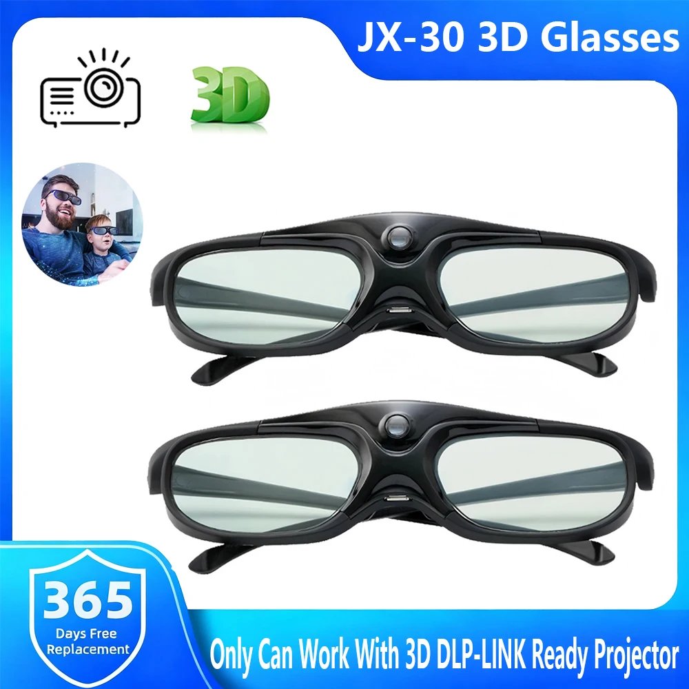 JX-30 نظارات ثلاثية الأبعاد مص - مراجعة Home Cinema Glasses وسعره