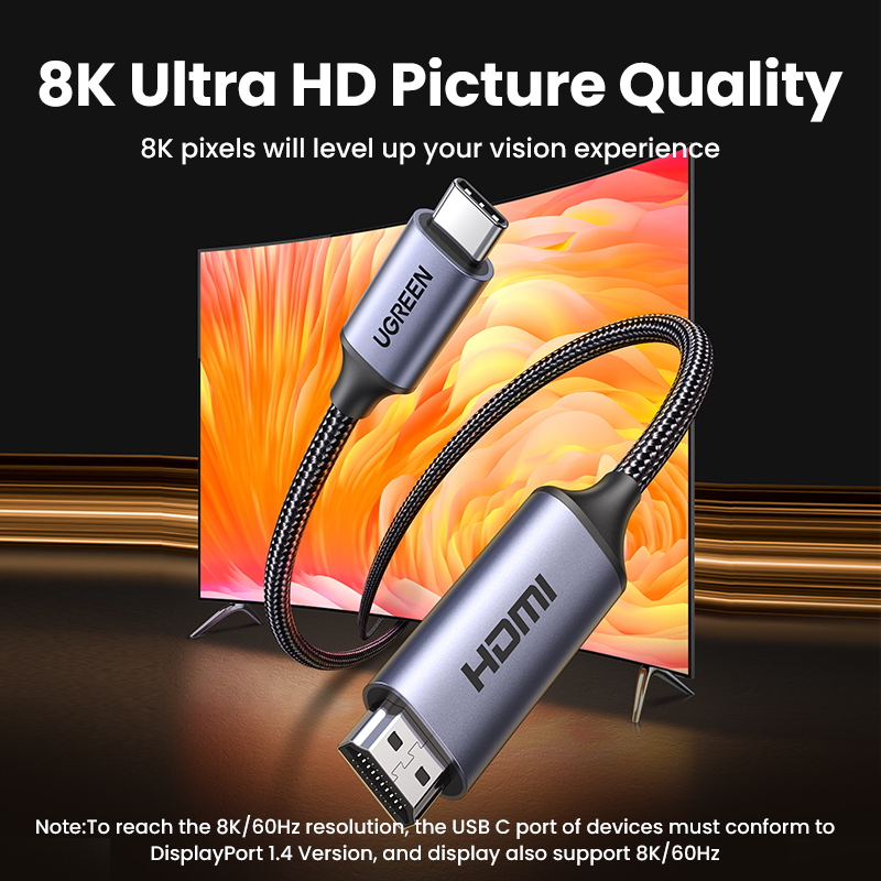 كابل UGREEN USB C إلى 4K 8K مت - مراجعة Hdmi Arc Cable وسعره