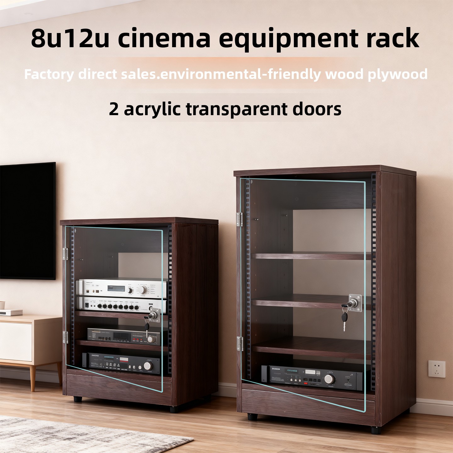 صندوق مكبر صوت بباب أمامي شفاف - مراجعة Home Cinema Rack وسعره